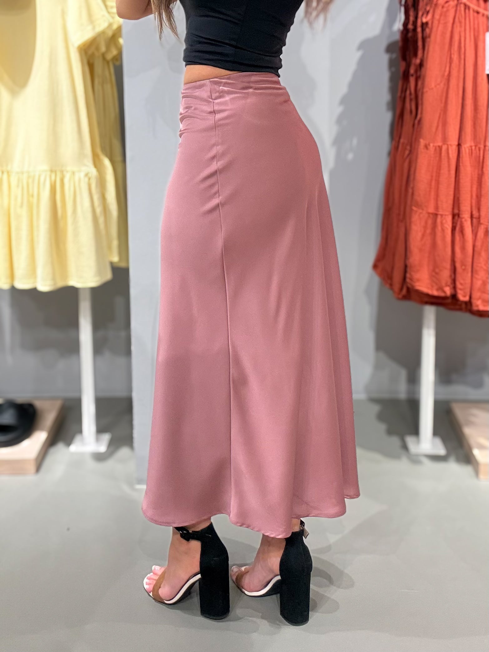 VIELLETTE Midi Skirt - Nostalgia Rose
